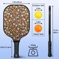 thumbnail image 4 of Pickleball Paddles Set,Pioneer Flower Floral Print Pattern Fiberglass Surface Pickleball Racket Set with 2 Indoor Outdoor Pickleball Balls and Pickleball Bag,Pickle-ball Equipment, 4 of 6
