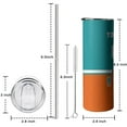 thumbnail image 5 of Miami 20oz Customs stainless steel Insulated tumbler with Lid and Straws, Personalized football gifts for fans, Travel Cup Adds Your Name and Number, 5 of 7