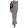 Philosophy NEW Gray Womens Size Medium M Cold-Shoulder Space-Dye Maxi Dress
