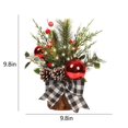thumbnail image 3 of HongHeng Small Tabletop Christmas Tree with Ornaments, Pine Cones, Berries, and Light - for Home Decor, 3 of 8