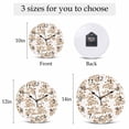 thumbnail image 6 of Wall Clock Brown Fruit Clocks PVC Silent Non-Ticking Battery Operated Decorative Berry Leaves Nature Round Clock for Home Living Room Kitchen Bedroom Office School Wall Decor 10 Inch, 6 of 9