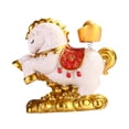 thumbnail image 4 of Estatua de caballo, figura de Feng Shui chino, decoración de mesa de resina, animal en miniatura A, 4 of 8