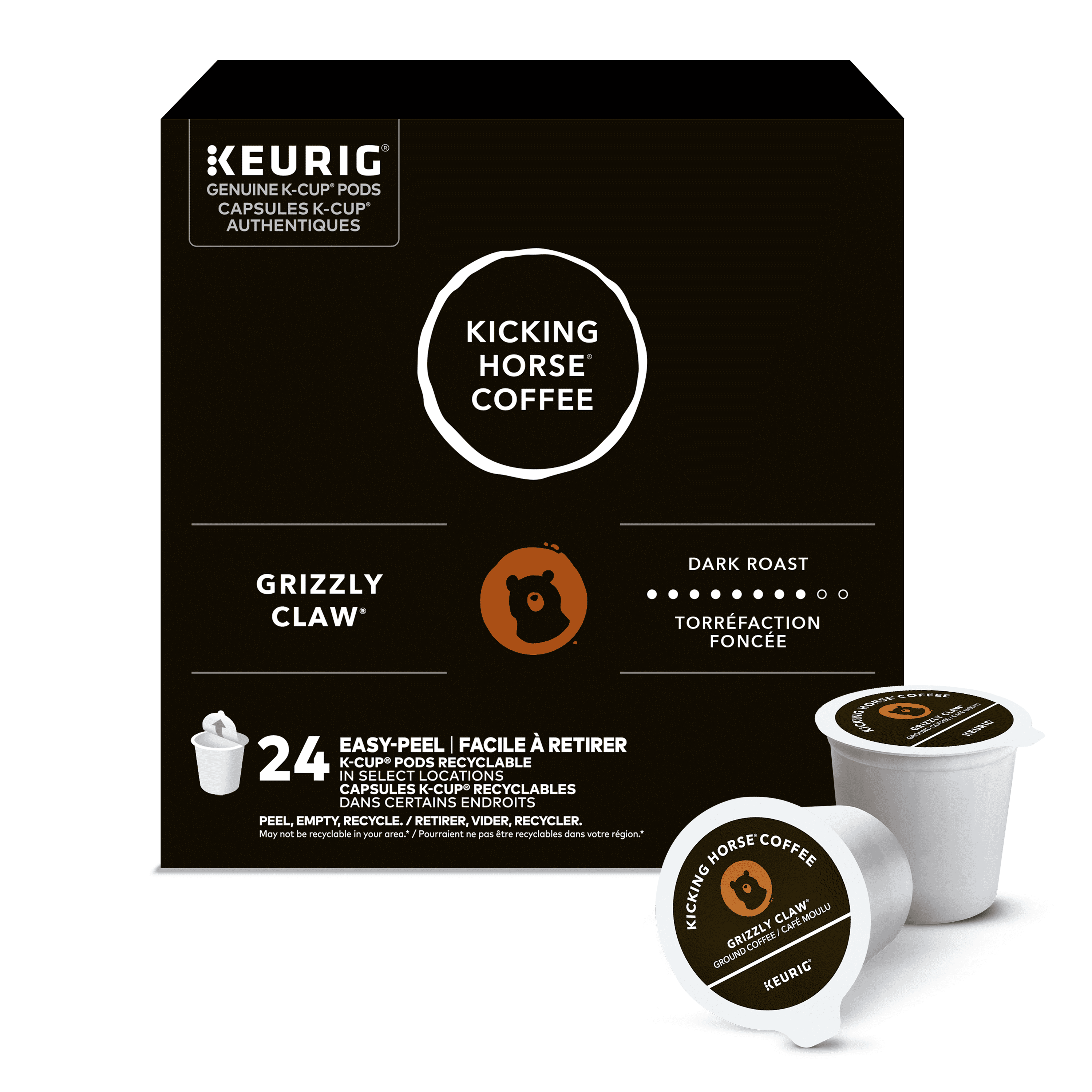 Kicking Horse Grizzly Claw, Dark Roast, K-Cup Coffee Pods