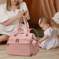 thumbnail image 1 of BELOVING Diaper Bag Backpack Travel Bag Large Capacity Wear Resistant with Shoes Compartment Pacifier Case for Clothes Trip Essentials Pink, 1 of 9