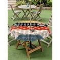 thumbnail image 3 of Modern Bohemian Outdoor Tablecloth - 54 Inch Round Dining Table Cover, Colorful Minimalist Abstract Paisley Boho Waterproof Outdoor Table Cloth with Umbrella Hole & Zipper for Picnic/Patio/Party, 3 of 7