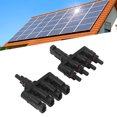 thumbnail image 4 of Conectores De Panel Solar, 1000 V CC Autoblocante 4 A 1 Conectores De Panel Solar Anti UV A Prueba De Polvo PPO Cobre Estañado Para Granja ANGGREK Solar Panel Connectors, 4 of 8