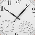 thumbnail image 4 of FONWILYO Patio Wall Clock with Thermometer and Hygrometer Battery Operated for Outdoor Use, 4 of 6