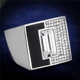 thumbnail image 1 of Alamode TS388-11 Men Rhodium 925 Sterling Silver Ring with Top Grade Crystal in Clear - Size 11, 1 of 1
