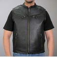 thumbnail image 5 of Hot Leathers VSM1037 Men's Black 'Zipper Pockets'  and Carry Leather Vest 2X-Large, 5 of 5