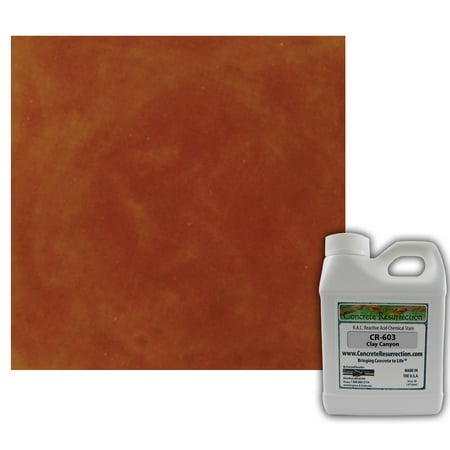 Best Outdoor Concrete Stain Concrete Resurrection Reactive Acid Concrete Stain Clay Canyon (Brown w/Red and Copper Undertones) ()