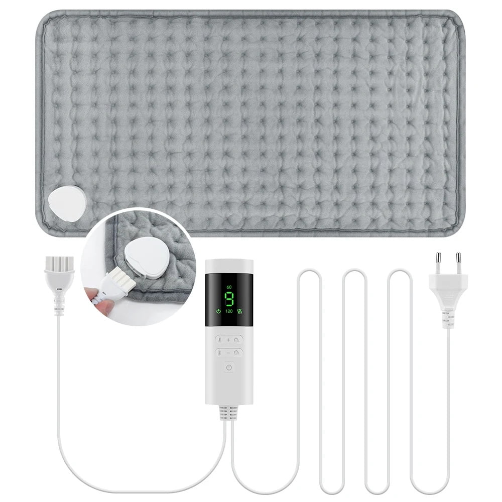 30*60cm Electric Heating Pads for Back Neck Shoulder Home Office Washable Winter Warm Blanket 4 Timer 9 Temperature Control