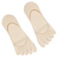 thumbnail image 4 of Womens Toe Separated Invisible Socks Breathable Cotton Silicone Grip Antislip Low Cut Not Show Design Boat Socks Hosiery, 4 of 8