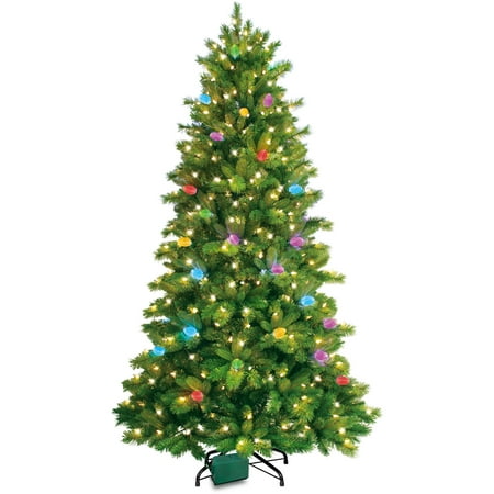 GE Pre-Lit 7.5' ITwinkle LED Color-Changing Artificial Christmas GE Pre-Lit 7.5' iTwinkle LED Color-Changing Artificial Christmas Tree - GE Pre-Lit 7.5' ITwinkle LED Color-Changing Artificial Christmas