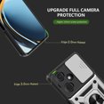 thumbnail image 3 of FIEWESEY for One Plus Nord N30 5G Case,Shockproof with 360 Degree Ring Stand & Slide Lens Cover & Support Magnetic Car Mount for One Plus Nord N30 5G(Silver), 3 of 6