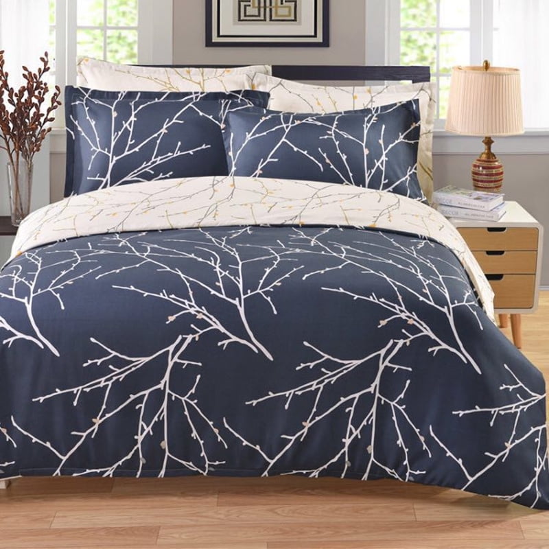 ivory and blue duvet cover