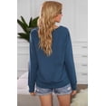 thumbnail image 1 of ABPHQTO Sudadera de mujer con cuello redondo liso azul, 1 of 5