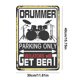 thumbnail image 5 of Letrero Chapa Baterista Metal Pintura Hierro Rectangular Pared para Y Bar 30x40cm, 5 of 9