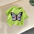 thumbnail image 4 of Favoffer Big Kid Kids T-Shirt Summer Butterfly Print Crewneck Short Sleeve Casual Outerwear Top Soft Comfortable Basic Wear Daily Home Outdoor Vacation Sizes 2-14Y, 4 of 5