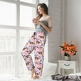 thumbnail image 5 of Kdxio Women's Comfy Stretch Pink Butterfly Daisy Print Drawstring Pajama Pants-X-Large, 5 of 5