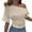 X170 Beige, variant on Glisme Women T-Shirt Solid Color Short Sleeve Asymmetrical Off One Shoulder Crop T-Shirt Summer Fashion Women Tees Size L Beige