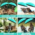 thumbnail image 2 of Parasol de Plage avec Pince, Parasols UPF50+ Réglables à 360 ° pour Chaise de Plage (Chaise Non Incluse), 2 of 10