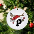thumbnail image 4 of KCEHTA Letter Ornaments for Christmas Tree, Alphabet Letter Christmas Ornaments, Christmas Initial Ornaments with Santa Hat, Personalized DIY 26 Letters Christmas Tree Decoration Pendant, 4 of 7