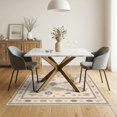 thumbnail image 3 of ODIKA 5'x7' Beige Abstract Geometric Design Washable Area Rug Intricate Motif Style Easy Care, Non-Shedding, Pet Friendly, for Small Living Room, Bedroom, 3 of 7