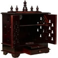 thumbnail image 4 of Homecrafts Handpainted Wooden Home Temple/ Home mandir/ god stand for home/ pooja stand/ home mandap/ pooja mandir with Doors and (Color-DRM3) (in Side LED Lights) Medium Size- 18x12x24 Inch, 4 of 8