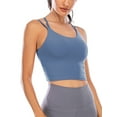 thumbnail image 6 of YouLoveIt Women's Sports Bra Stretch Cami Tank Top Padded Wireless Cross Back Yoga Bra Yoga Vest Seamless Short Camisoles Women Tank Top Cami Sport Yoga Bras, 6 of 8