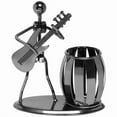 thumbnail image 2 of Decorative Gunmetal Gray Guitar Rocker Office Desktop Stand/ Pen, Pencil Holder, 2 of 2