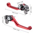 thumbnail image 3 of Par Moto Embrague Freno Palancas Regulables Plegables Rojo, 3 of 6