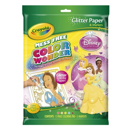 Crayola Disney Princess Color Wonder Glitter Paper - Walmart.com