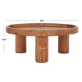 thumbnail image 3 of SAFAVIEH Meek Rustic Round Bayur Wood & Wood Veneer Coffee Table, Natural, 3 of 10