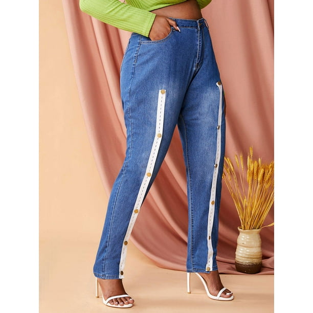 Jeans Ajustados Pantalones De Mezclilla Tallas Extra Grandes Jeans