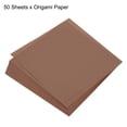 thumbnail image 3 of Uxcell Origami Paper Double Sided Sheet for Art Craft Project Beginner 50 Sheets Brown 8x8 inch, 3 of 5