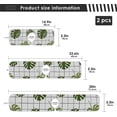 thumbnail image 4 of Coolnut 2 PCS Faucet Splash Catcher, Summer Palm Leaves Microfiber Cloth Kitchen Faucet Absorbent Mat Sink Splash Guard Faucet Mat Sink Water Absorbent Mat for Kitchen, 14"x5", 4 of 7