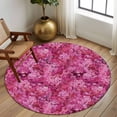 thumbnail image 2 of Large Round Rug 8Ft Washable Non-Slip, Pink Cherry Blossom Circle Area Rugs for Living Room Bedroom, Spring Flowers Modern Abstract Art Indoor Floor Mats Carpet Runner for Home Decor, 2 of 8