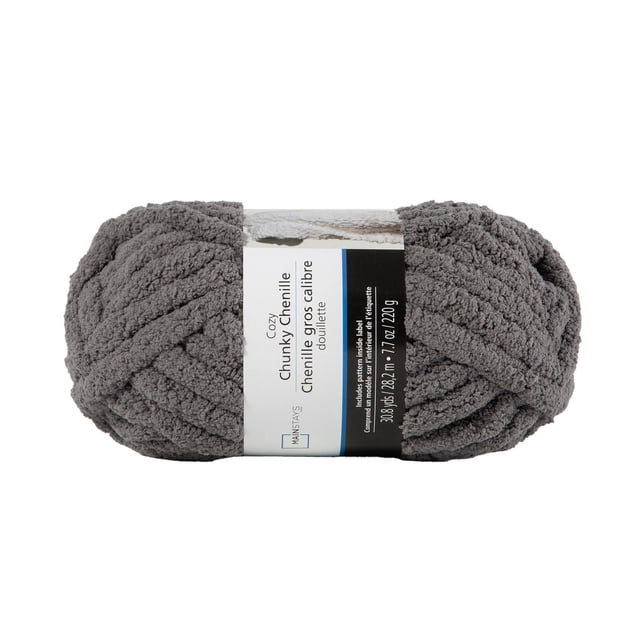 Gros fil de chenille Gris de Mainstays