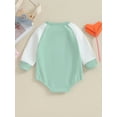 thumbnail image 4 of Bagilaanoe Newborn Baby Girl Boy Oversized Romper Sweatshirt Long Sleeve Bodysuits Letter Embroidery Pullover 3M 6M 12M 18M Infant Casual Tee Tops, 4 of 9