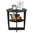 Furinno JAYA Oval End Table, Walnut