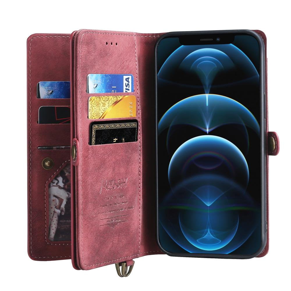 Wallet Case Compatible with 13 Mini 2 in 1 Wallet Protective Flip Cover  with Detachable Magnetic Wallet PU Leather Wallet with Lanyard 12 Card  Slots - Walmart.ca