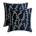 thumbnail image 4 of The HomeCentric Pillow Cover 24x24 Navy, Designer Navy Blue Shams, Willow Design Willow Pillow Shams, Pack of 2, 24x24 inch (60x60 cm) Pillow Shams, Square Silk Pillow Sham, - Navy Blue Willow, 4 of 5