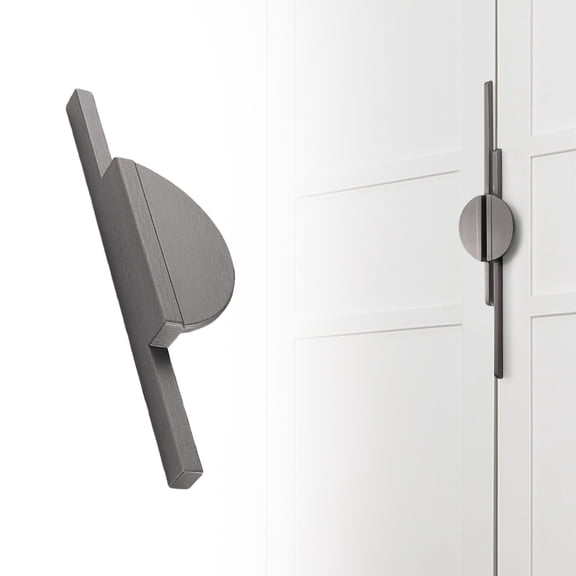 1 Pack Half Moon Cabinet Pulls Gold Drawer Pulls Semicircle Cabinet Handles Brushed Gold Modern Hardware for Dresser Bathroom 11.8 inch Hole Center