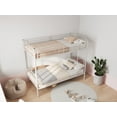 thumbnail image 2 of Jopath Twin over Twin Bunk Bed,Metal Bed Frame with Ladder and High Guardrail,Noise Free,White, 2 of 8