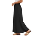 thumbnail image 4 of YTCAMLO A Line Womens Tiered Skirts Summer Casual Long Skirts Elastic Waist Pleated Skirts with Pockets Lightweight Eyelet Maxi Skirt, Black S, 4 of 8