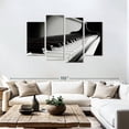 thumbnail image 3 of Elephant Stock Piano Keys Wall Art - Horizontal Multi Panel Canvas - Living Room Wall Decor - Music Multi Panel - Black And Gray Decor - 75" x 48", 3 of 8