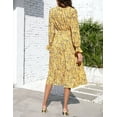 thumbnail image 3 of Women's Spring Dress, Long Sleeve Mini Tunic Casual V Neck Wedding Guest Dresses, 3 of 9
