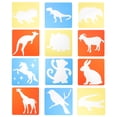 thumbnail image 1 of 12pcs Drawing Stencils Plastic Animal Stencil Templates Hollow Out Drawing Templates, 1 of 8