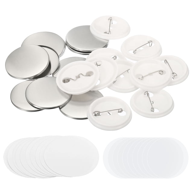 Suministros en blanco para hacer botones Uxcell 50 piezas de partes redondas para máquina de hacer botones de 1.72 pulgadas