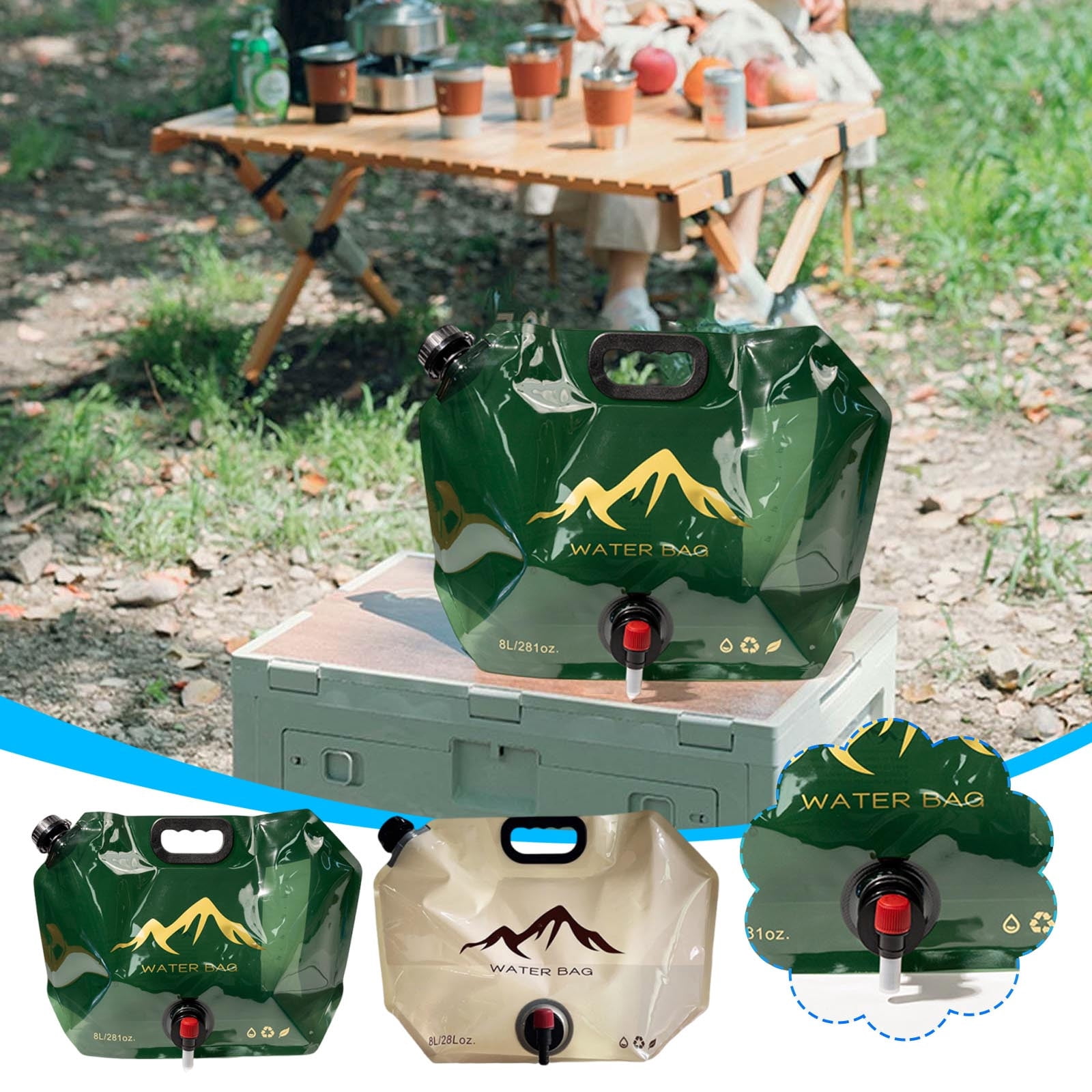 Bidon D’Eau Pliable 20 L Avec Couvercle Étanche – Sans BPA, Résistant De -30°C à +60°C, Pour Camping Et Voyage